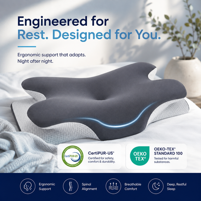 Cooling Neck Pillow – Adjustable Ergonomic Support