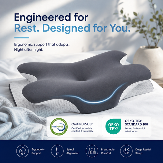 Cooling Neck Pillow – Adjustable Ergonomic Support