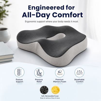 OfficeCloud Seat Cushion – 3-Zone Posture Support