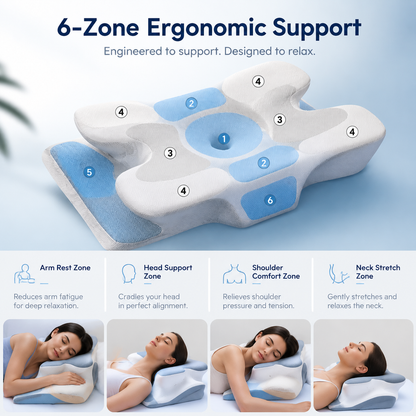 Cooling Neck Pillow – Adjustable Ergonomic Support