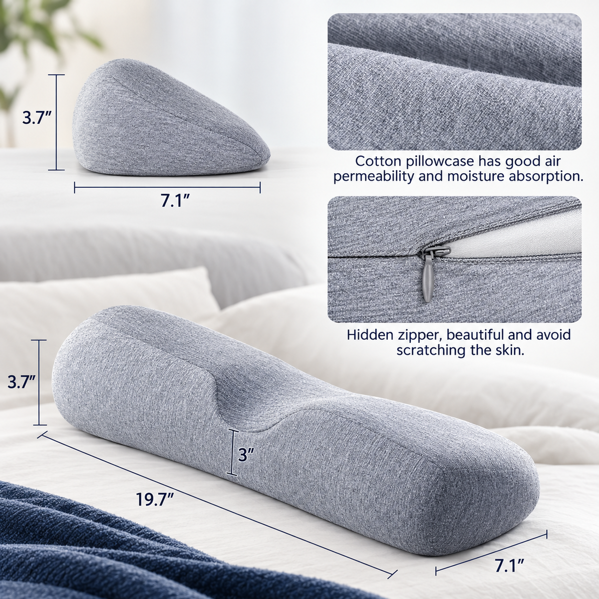 Contour Neck Pillow – Ergonomic Memory Foam Support