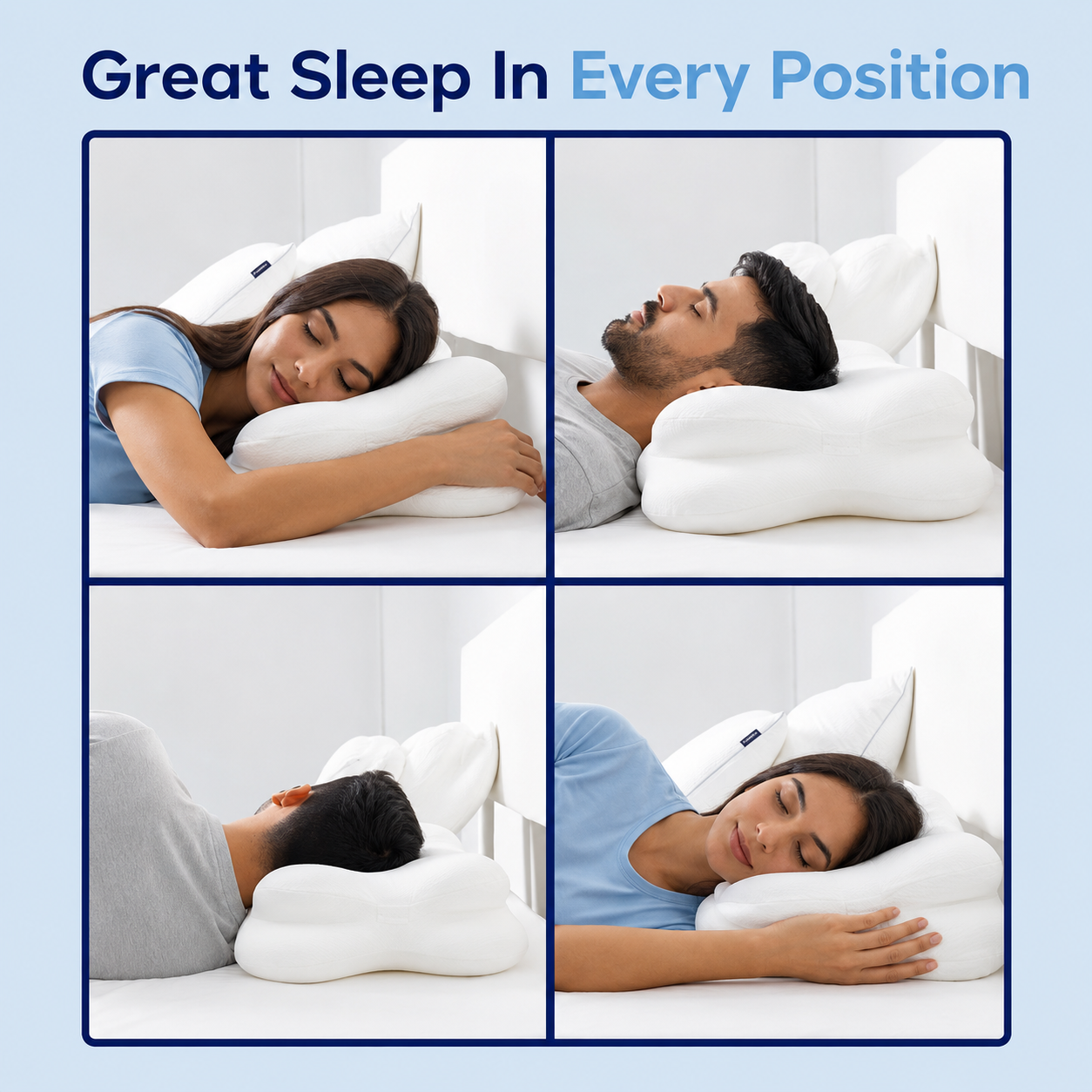 CloudAlign Pillow – Ergonomic Memory Foam Pillow