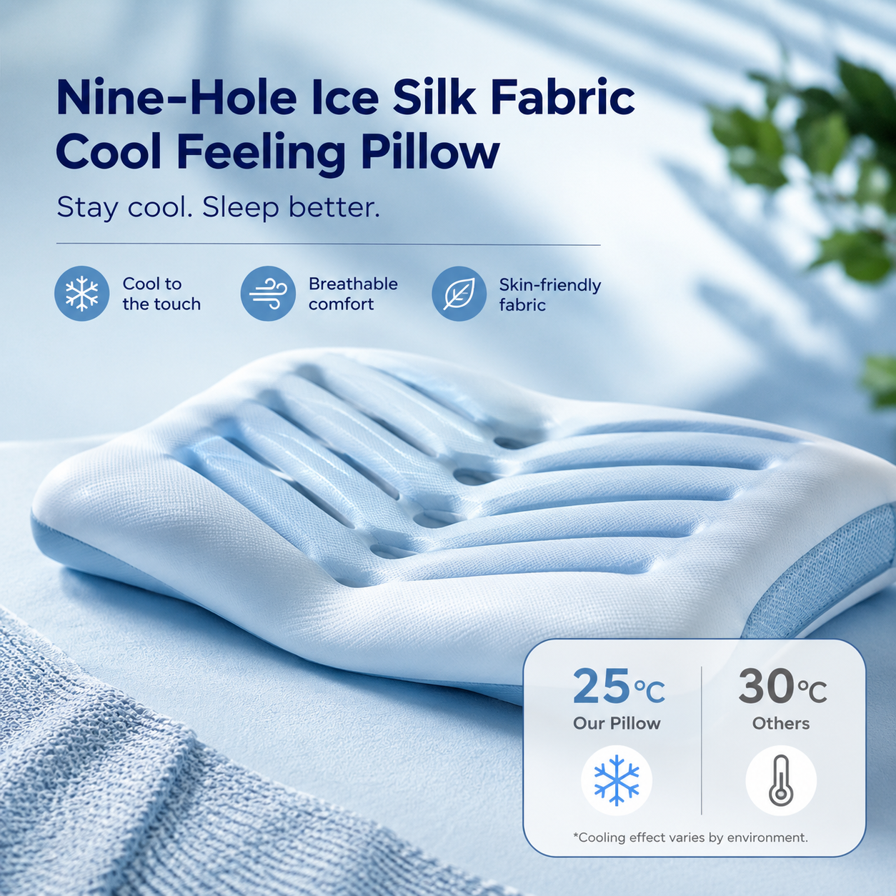Cooling Neck Pillow – Adjustable Ergonomic Support