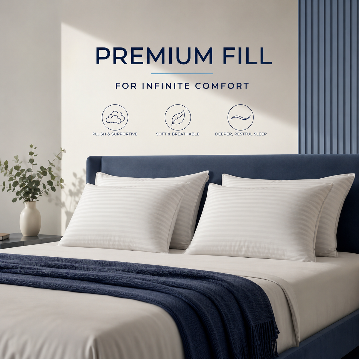 HotelCloud Pillow Set – Premium 4-Pack Sleeping Pillows