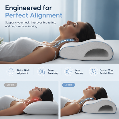 Cooling Neck Pillow – Adjustable Ergonomic Support