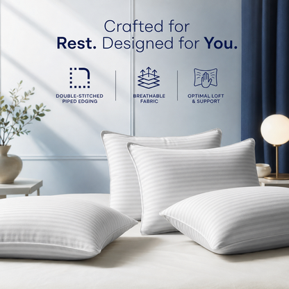 HotelCloud Pillow Set – Premium 4-Pack Sleeping Pillows