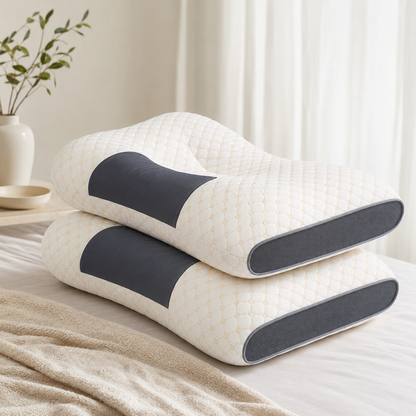 NeckEase Pillow Set – Soft Adjustable Neck Support