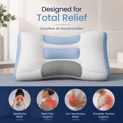 NeckEase Pillow Set – Soft Adjustable Neck Support