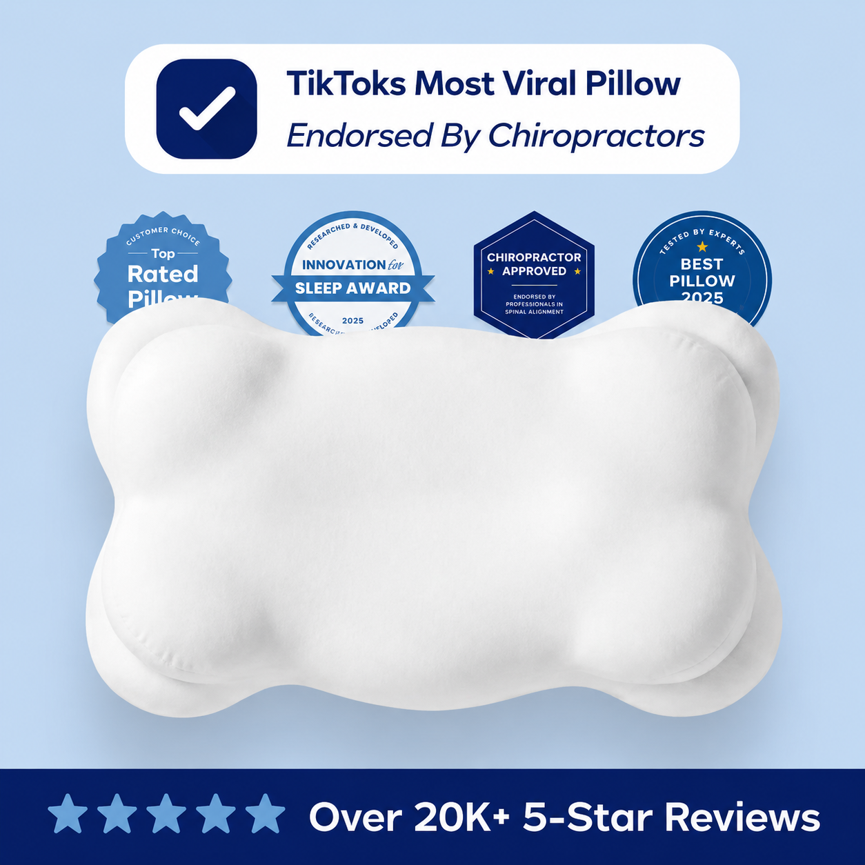 CloudAlign Pillow – Ergonomic Memory Foam Pillow