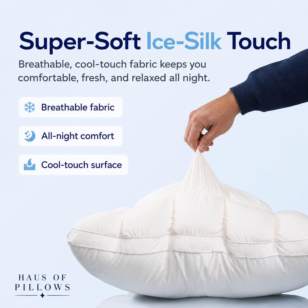 CloudPuff Pillow – Ultra-Fluffy Quilted Comfort Pillow