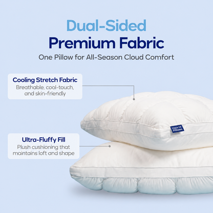 CloudPuff Pillow – Ultra-Fluffy Quilted Comfort Pillow